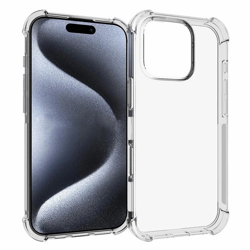 For iPhone 16 Pro Case Drop Protection Transparent TPU Anti-Slip Cell Phone Cover - 1
