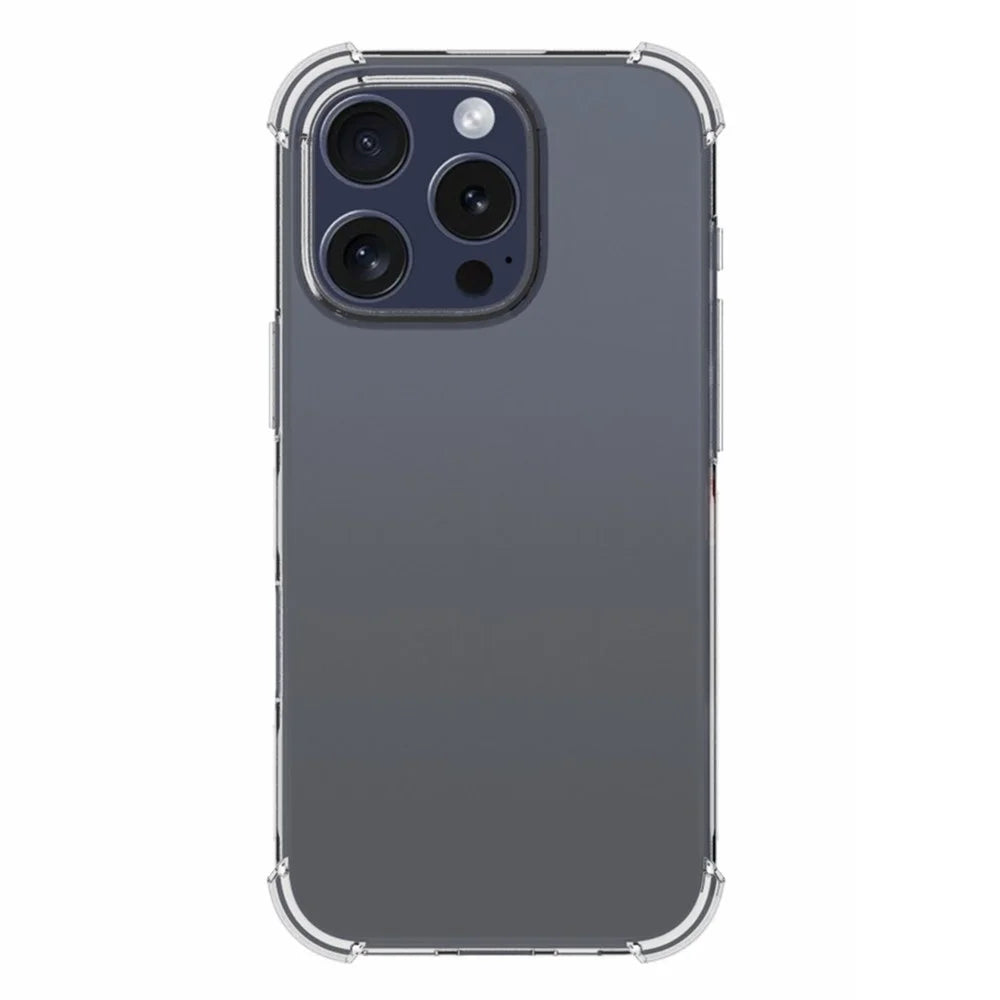 For iPhone 16 Pro Case Drop Protection Transparent TPU Anti-Slip Cell Phone Cover - 2