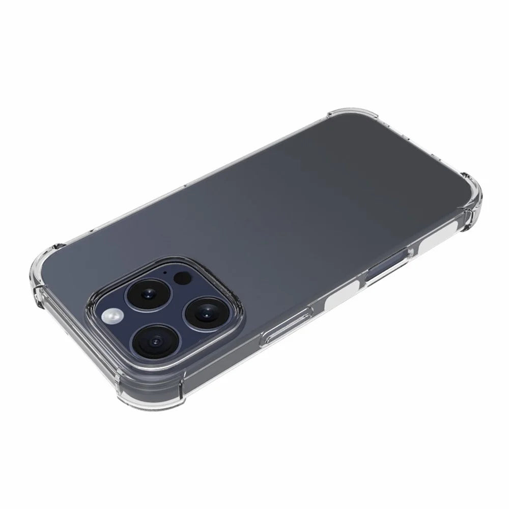 For iPhone 16 Pro Case Drop Protection Transparent TPU Anti-Slip Cell Phone Cover - 4