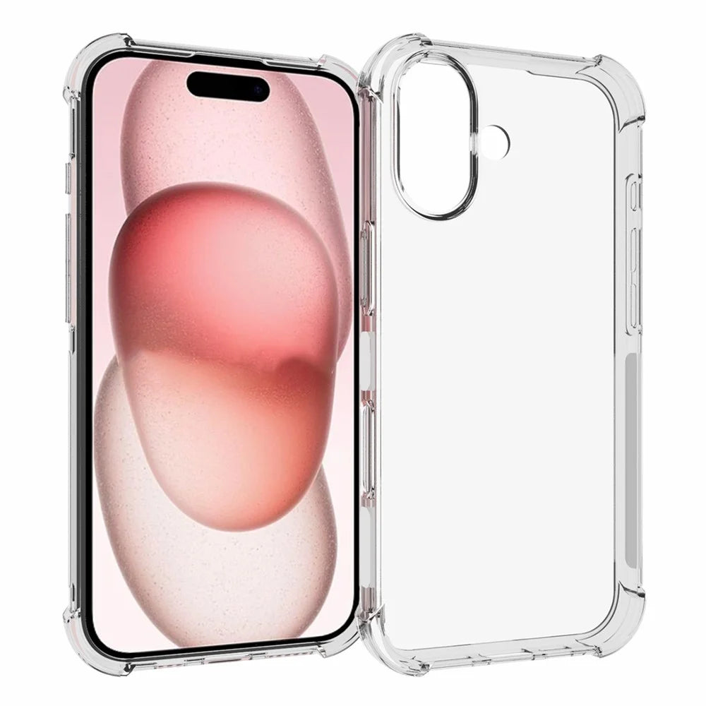 For iPhone 16   Phone Case Clear Flexible TPU Anti-Scratch Cell Phone Cover - 1