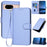 YX0070 For Google Pixel 8a Case Carbon Fiber Texture Shockproof Leather Phone Cover with Wallet - Light Purple - 1
