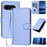 YX0070 For Google Pixel 9 / Pixel 9 Pro Phone Cover Wallet   Carbon Fiber Texture PU Leather Phone Case - Light Purple - 1