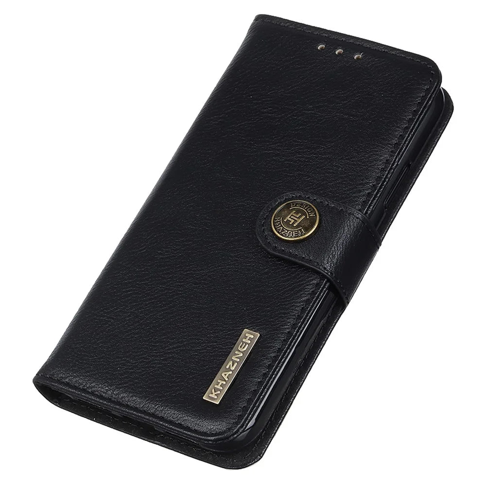 KHAZNEH For Sony Xperia 1 VI Magnetic Phone Case Wallet Cowhide Texture Drop Protection Cover - Black - 5