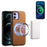 DENIOR A11 For iPhone 12 / 12 Pro Magnetic Case Retro PU+PC+TPU Shockproof Phone Cover - Brown - 2