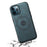 DENIOR A11 For iPhone 12 Pro Max Case Retro PU+PC+TPU Phone Cover Compatible with MagSafe - Blue - 4