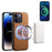 DENIOR A11 For iPhone 14 Pro Magnetic Phone Case Retro PU+PC+TPU Shockproof Cover - Brown - 2