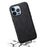 DENIOR A11 For iPhone 13 Pro Case Retro Leather+ PC+TPU Magnetic Phone Cover - Black - 4