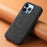 DENIOR A11 For iPhone 13 Pro Case Retro Leather+ PC+TPU Magnetic Phone Cover - Black - 5