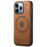 DENIOR A11 For iPhone 13 Pro Max Magnetic Case Leather+PC+TPU Retro Phone Cover - Brown - 1