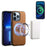 DENIOR A11 For iPhone 13 Pro Max Magnetic Case Leather+PC+TPU Retro Phone Cover - Brown - 2