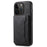 DENIOR D13   Phone Case for iPhone 14 Pro PC+TPU+PU Leather Phone Protector with Detachable Magnetic Card Holder - Black - 5