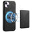 DENIOR D13 For iPhone 14 Plus Magnetic Leather+TPU+PC Bump Proof Phone Cover with Card Bag - Black - 1
