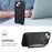 DENIOR D13 For iPhone 14 Plus Magnetic Leather+TPU+PC Bump Proof Phone Cover with Card Bag - Black - 6