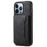 DENIOR D13 For iPhone 13 Pro Case Leather Phone Protective Cover with Detachable Magnetic Card Holder - Black - 5