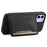 DENIOR D13 For iPhone 12 / 12 Pro Case Vintage PU Leather Back Cover with Detachable Card Holder - Black - 2