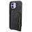 DENIOR D13 For iPhone 12 / 12 Pro Case Vintage PU Leather Back Cover with Detachable Card Holder - Black - 4