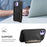 DENIOR D13 For iPhone 12 / 12 Pro Case Vintage PU Leather Back Cover with Detachable Card Holder - Black - 6