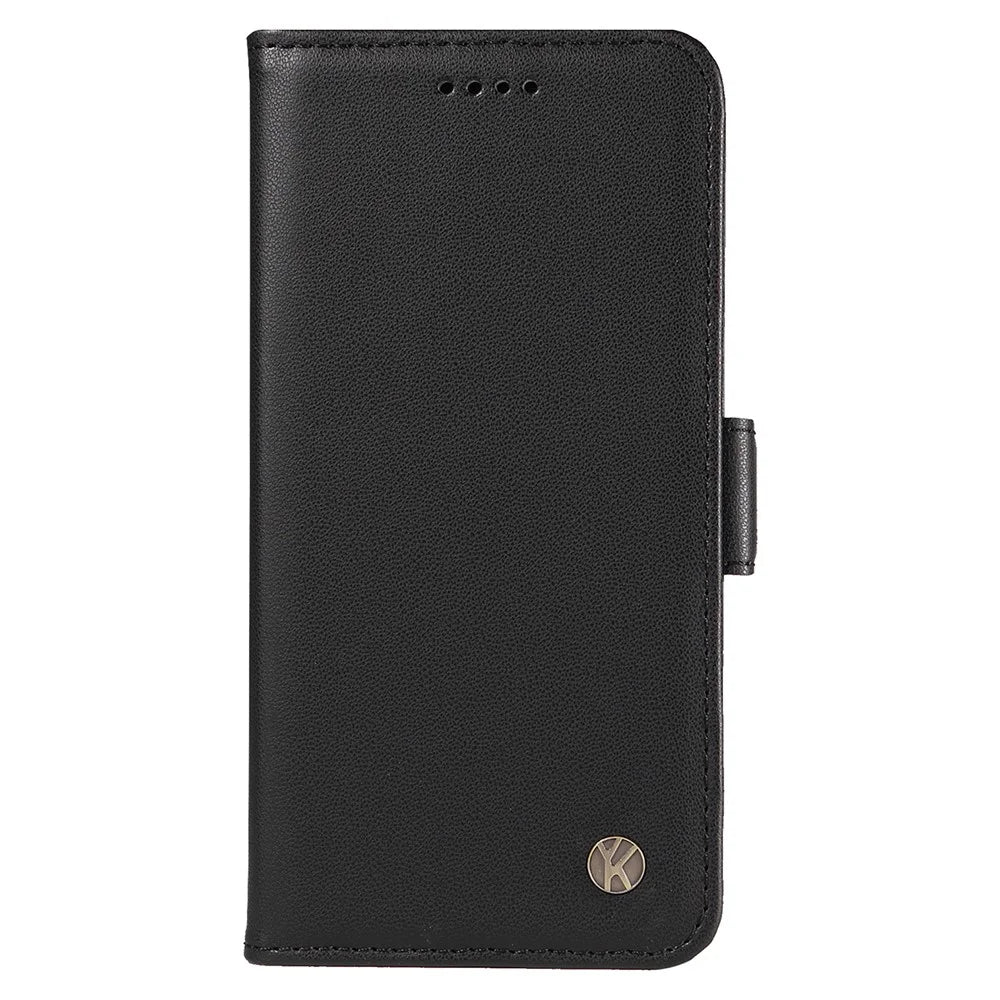YIKATU YK-003 For iPhone 17e / 16e Case Leather Wallet Phone Cover Mobile Accessories   - Black - 6