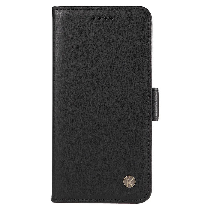 YIKATU YK-003 For iPhone 17e / 16e Case Leather Wallet Phone Cover Mobile Accessories   - Black - 6
