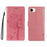 For iPhone 17e / 16e Phone Case with Stand Cat Tree Pattern Leather Wallet Mobile Cover - Pink - 1