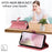 For iPhone 17e / 16e Phone Case with Stand Cat Tree Pattern Leather Wallet Mobile Cover - Pink - 4