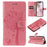 For iPhone 17e / 16e Phone Case with Stand Cat Tree Pattern Leather Wallet Mobile Cover - Pink - 6