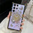 For Samsung Galaxy S23 Ultra Kickstand Case Rhinestone Decor Butterfly Pattern TPU+PC Phone Cover - Purple - 2