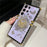 For Samsung Galaxy S23 Ultra Kickstand Case Rhinestone Decor Butterfly Pattern TPU+PC Phone Cover - Purple - 6