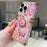 For iPhone 14 Pro Max Case Ring Kickstand Flower Butterfly Pattern TPU+PC Phone Cover - Pink - 4