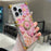For iPhone 14 Pro Max Case Ring Kickstand Flower Butterfly Pattern TPU+PC Phone Cover - Pink - 5
