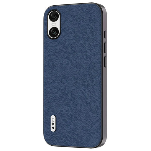 ABEEL For Sony Xperia 10 VI Case Cowhide Leather Litchi Texture Back Phone Cover - Blue - 1