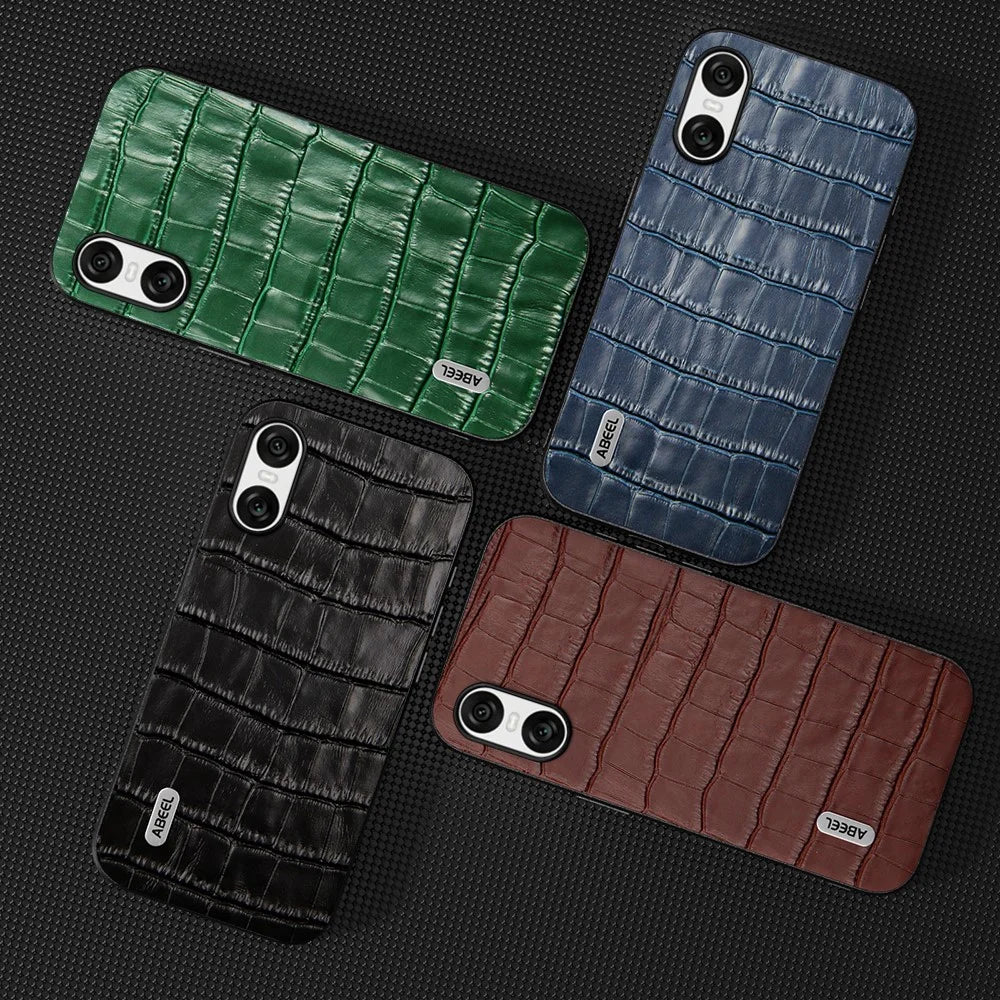 ABEEL For Sony Xperia 10 VI Cell Phone Cases Genuine Cow Leather+PC+TPU Drop-Proof Cover - Black - 3
