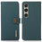 KHAZNEH For Sony Xperia 1 VI Case Wallet RFID Blocking Genuine Cow Leather Phone Cover - Green - 1