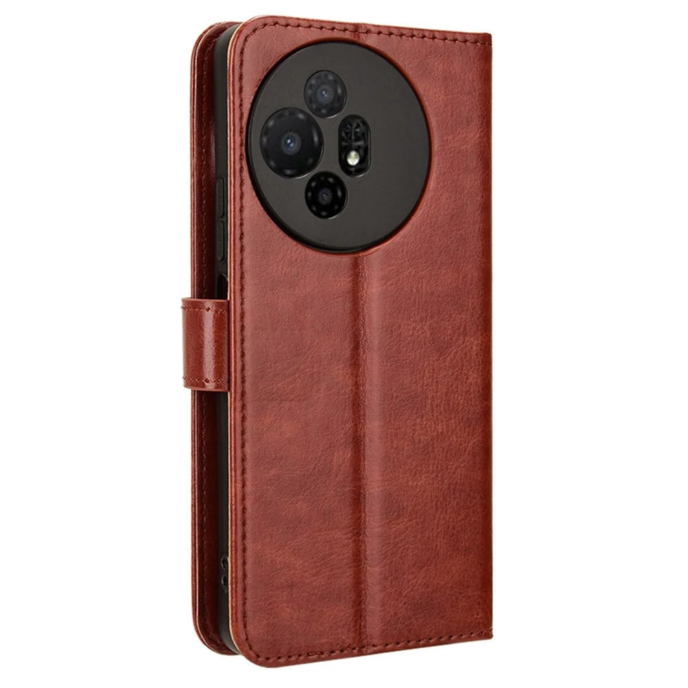 For TCL 50 XL 5G Case Crazy Horse Texture Leather Phone Cover Mobile Accessories   - Brown - 6