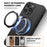 For iPhone 12 / 12 Pro Case with Ring Kickstand Compatible with MagSafe PU Leather Back Cover - Black - 4