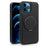 For iPhone 12 Pro Max Case with Ring Kickstand Compatible with MagSafe PU Leather Back Cover - Black - 2
