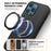 For iPhone 12 Pro Max Case with Ring Kickstand Compatible with MagSafe PU Leather Back Cover - Black - 4