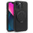 For iPhone 13 Case with Ring Kickstand Compatible with MagSafe PU Leather Back Cover - Black - 2