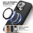 For iPhone 13 Pro Case with Ring Kickstand Compatible with MagSafe PU Leather Back Cover - Black - 3