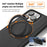 For iPhone 13 Pro Case with Ring Kickstand Compatible with MagSafe PU Leather Back Cover - Black - 4