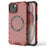 For iPhone 15 Case Honeycomb Design Magnetic TPU+PC Phone Cover - Red - 1