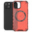 For iPhone 15 Case Honeycomb Design Magnetic TPU+PC Phone Cover - Red - 4