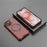 For iPhone 15 Case Honeycomb Design Magnetic TPU+PC Phone Cover - Red - 6