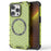 For iPhone 14 Pro Magnetic Phone Case Honeycomb Design TPU+PC Back Cover - Green - 1