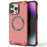For iPhone 14 Pro Max Case Honeycomb TPU+PC Phone Cover Compatible with MagSafe - Red - 1