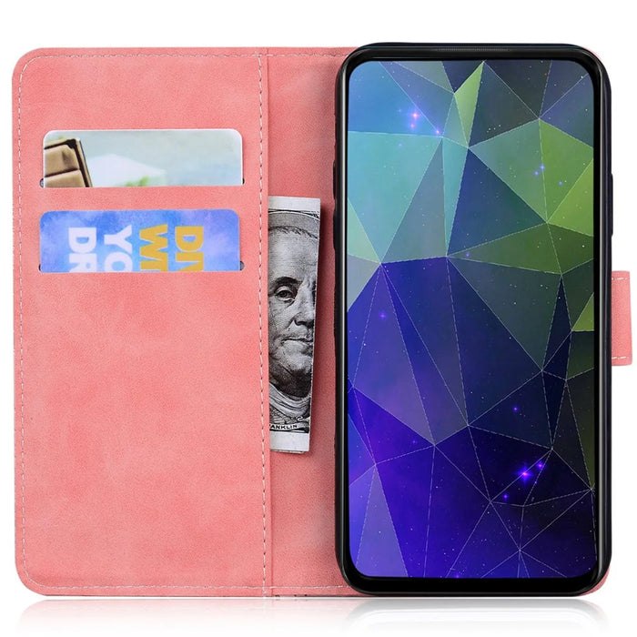 For iPhone 17e / 16e Case Wallet Style Tiger Pattern PU Leather Phone Cover - Pink - 2