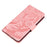 For iPhone 17e / 16e Case Wallet Style Tiger Pattern PU Leather Phone Cover - Pink - 4
