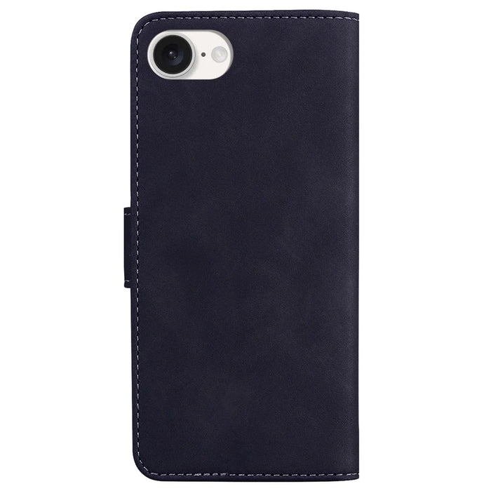 For iPhone 17e / 16e Case Anti-Drop Solid Color Leather Phone Cover Mobile Accessories   - Black - 7