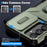 For Samsung Galaxy A55 5G Case TPU+PC Camera Lens Protection Kickstand Phone Cover - Green - 4