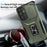 For Samsung Galaxy A55 5G Case TPU+PC Camera Lens Protection Kickstand Phone Cover - Green - 5